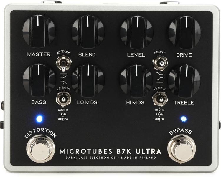 Darkglass Microtubes B7K Ultra V2 Bass Preamp Pedal with Aux In and 3 Patch  Cables