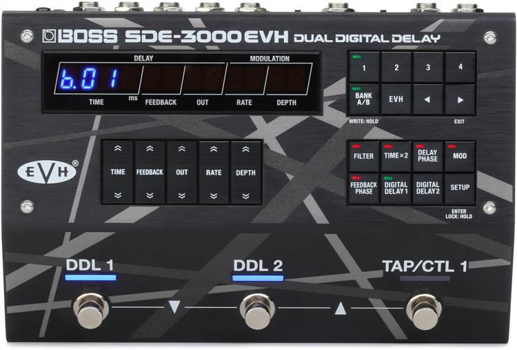 Boss SDE-3000EVH Dual Digital Delay Pedal Triple Amp Bundle