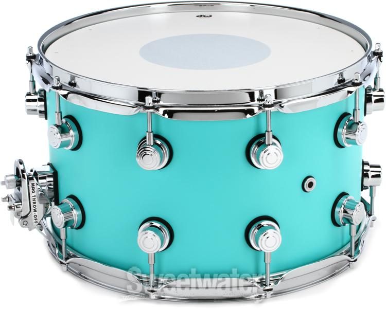 DW Performance Series Snare Drum - 8 x 14-inch - Hard Satin Surf -  Sweetwater Exclusive