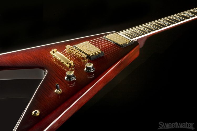 Gibson 50-year Commemorative Flying V - Brimstone AA Flame Maple