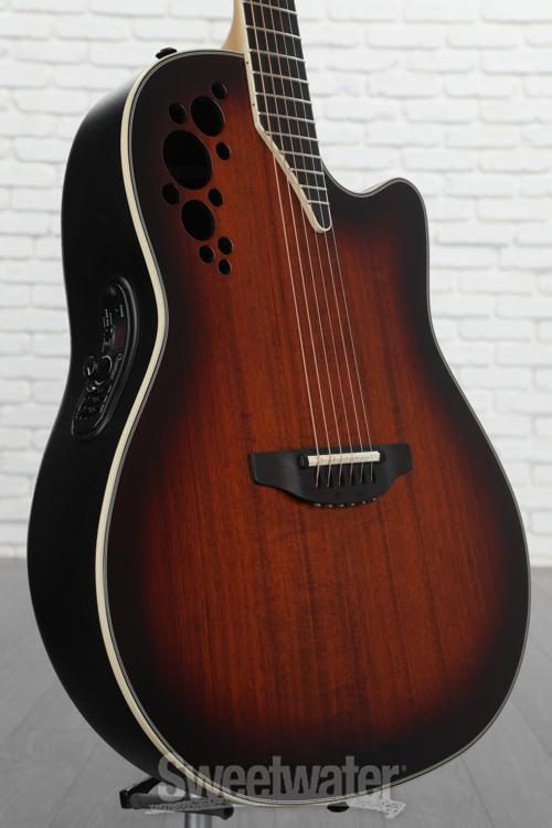 Ovation ExoticWood Elite Deep Contour Acoustic-electric Guitar - Aged  Natural Burst