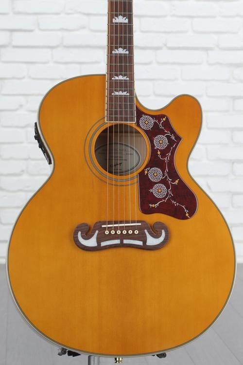 Epiphone J-200EC Studio Acoustic-Electric Guitar - Vintage Natural