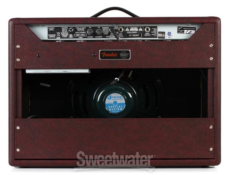 Træde tilbage ankel Koncentration Fender '65 Deluxe Reverb 1x12" 22-watt Tube Combo Amp - Wine Red Sweetwater  Exclusive