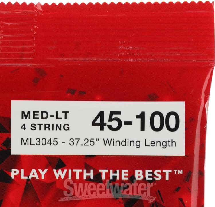 GHS ML3045 Bass Boomers Roundwound Electric Bass Guitar Strings