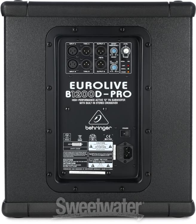 Behringer Eurolive B1200D-PRO 500W 12 inch Powered Subwoofer