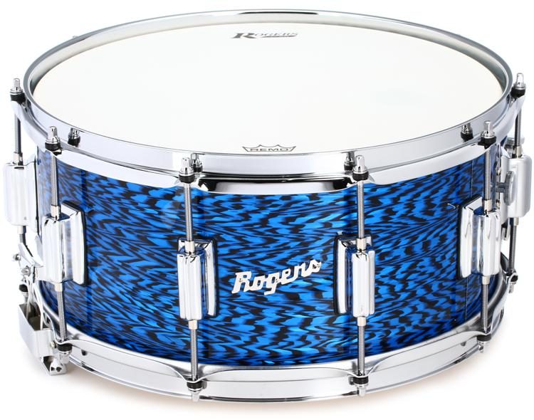 Dyna-sonic Snare Drum - 6.5 x 14 inch - Blue Onyx with Beavertail
