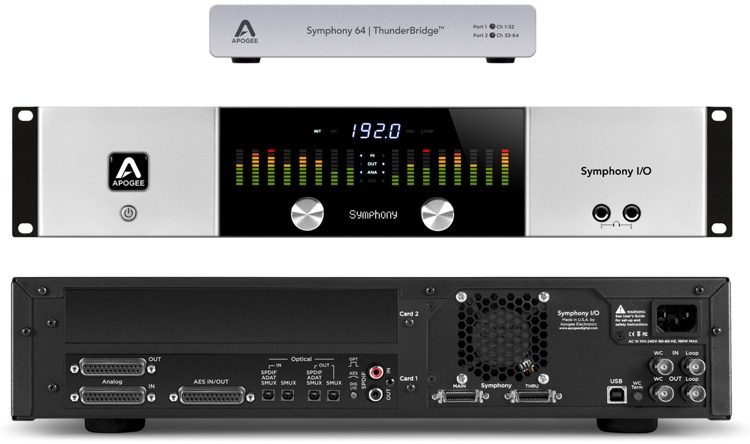 DTM・DAW HDX USB Apogee Symphony I/O + 8x8 AES Apogee Symphony I/O 8x8 System + ThunderBridge Bundle | Sweetwater