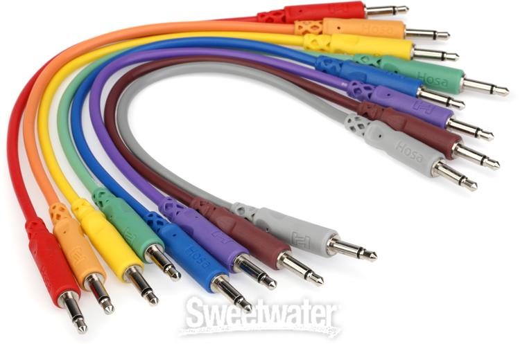 Hosa CMM-815 Eurorack Patch Cables 8-pack inch (Assorted Colors)  Sweetwater