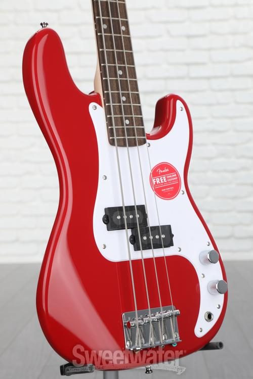 Squier Mini Precision Bass Electric Bass - Dakota Red with Laurel  Fingerboard