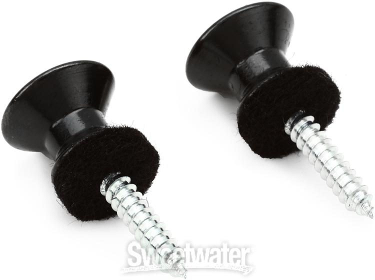 Dunlop Straplok Dual Design Strap Button Set - Black
