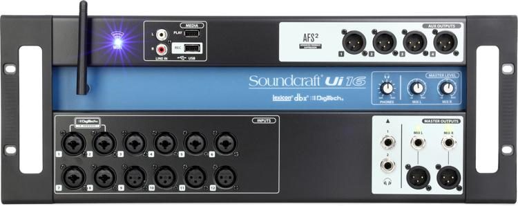 Soundcraft Ui16 16-channel Remote-controlled Digital Mixer Rack 