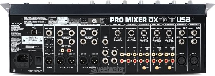 Behringer Pro Mixer DX2000USB 7-channel DJ Mixer Reviews | Sweetwater