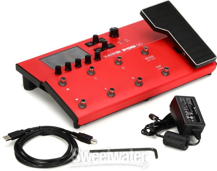 Line 6 POD Go Guitar Multi-effects Floor Processor - Limited Edition Red