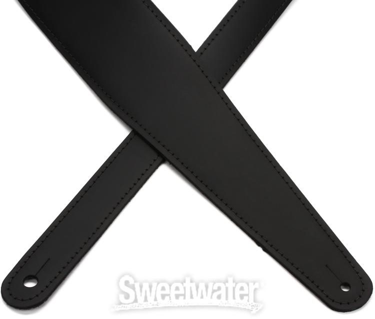 The Double Standard Leather 2.875 Wide Guitar Strap - Black