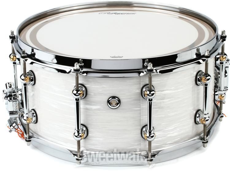 Pearl Music City Custom Reference Pure Snare Drum - 14 x 6.5 inch - Pearl  White Oyster