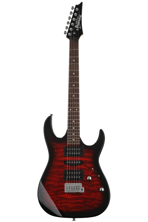 Ibanez Gio GRX70QA Electric Guitar - Transparent Red Burst