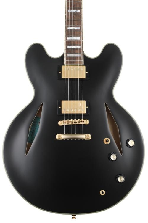 Emily Wolfe Sheraton Stealth Semi-Hollow Electric Guitar - Black