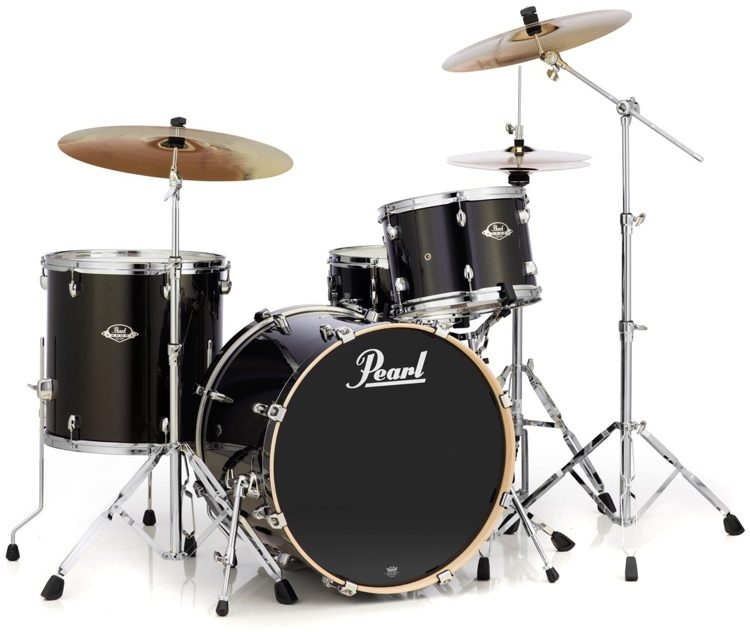 Pearl Export EXX 4-piece Drum Set w/Cymbals - Black Gold Sparkle