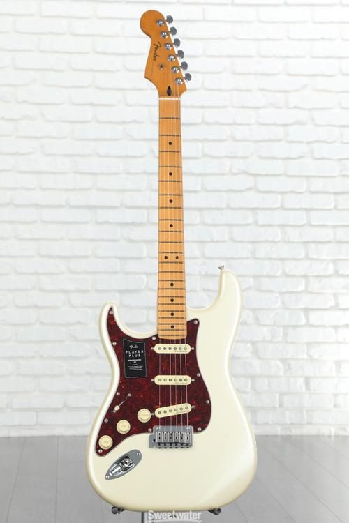 Fender Player Plus Stratocaster Left-handed Electric Guitar - Olympic Pearl  with Maple Fingerboard