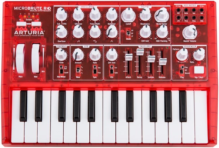 Arturia MicroBrute Red Limited Edition Analog Synthesizer Reviews