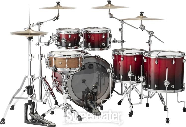 Mapex Saturn 5-piece Studioease Shell Pack - Scarlet Fade | Sweetwater