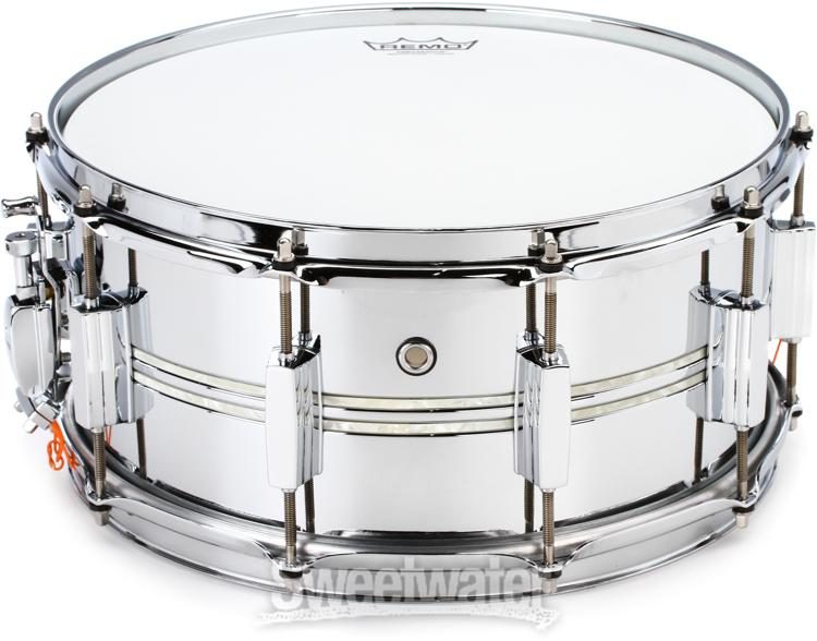  Pearl DuoLuxe 14x5 Chrome-over-Brass Inlaid Snare Drum  (DUX1450BR405) with twin Nicotine White Marine Pearl finish Inlays and  Classic BSL Lugs. : Musical Instruments