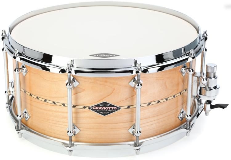 Maple Snare Drum - 6.5 x 14 inch - Natural with Maple Inlay