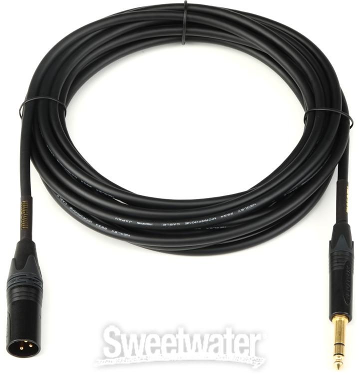 Mogami Gold TRSXLRM-20 Balanced 1/4-inch TRS Male to XLR Male Patch Cable  20 foot Sweetwater