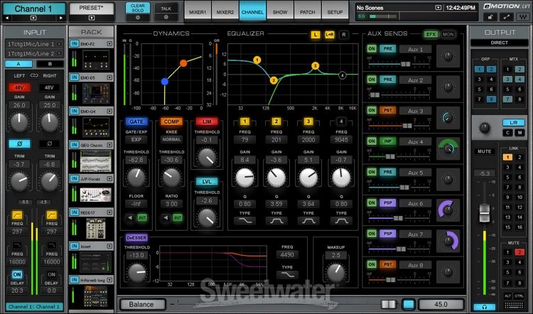 Waves eMotion LV1 32 Stereo Channel Live Mixing Software