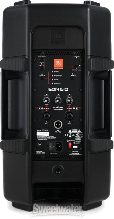 instinkt Løs beskyttelse JBL EON610 1000-watt 10-inch Powered Speaker | Sweetwater