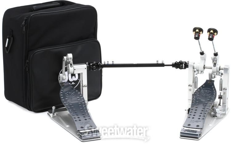 DW DWCPMDD2XF MDD Machined Direct Drive Double Bass Drum Pedal with  Extended Footboard - Polished