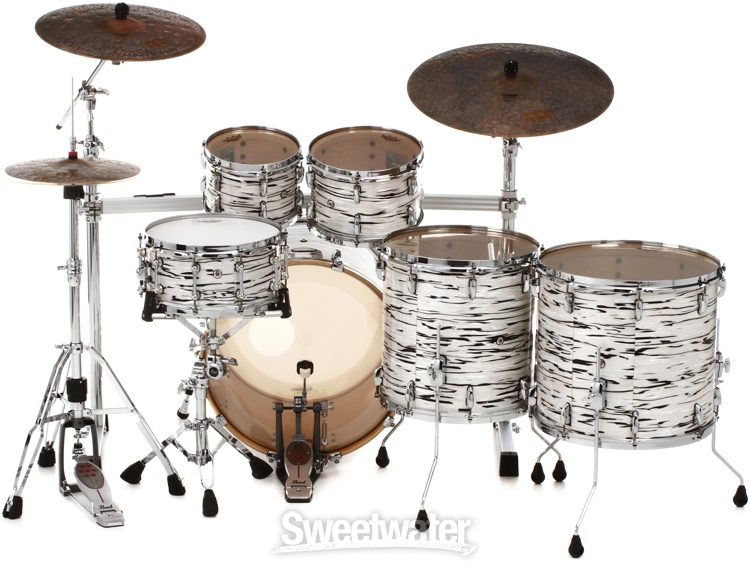 Pearl Music City Custom Masters Maple Reserve Shell Pack MRV622/C - 6 Piece  - Black and White Oyster