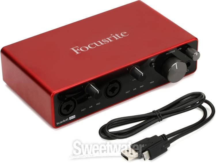 Focusrite Scarlett 4i4 3rd Gen USB Recording Interface Sweetwater
