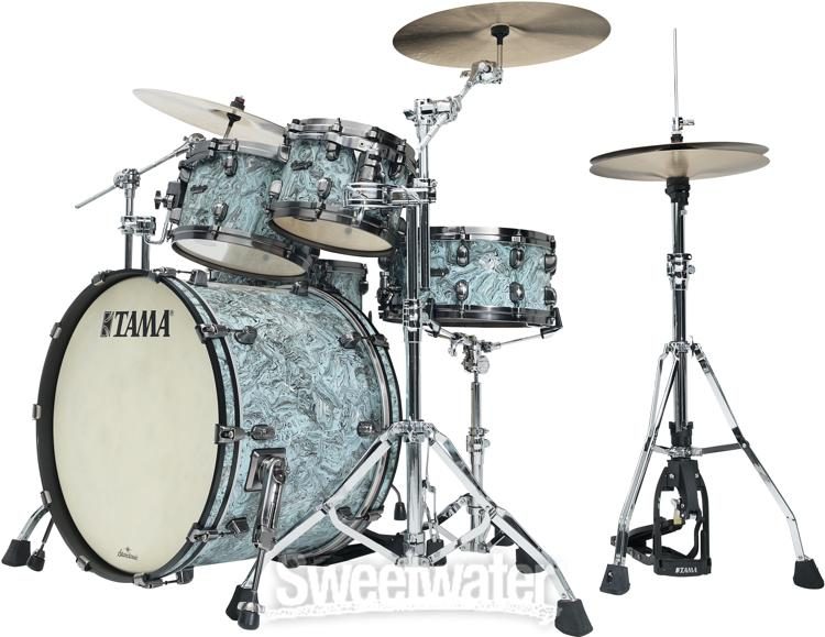 Tama Starclassic Maple MR42TZUS 4-piece Shell Pack - Sky Blue Swirl with  Smoked Black Nickel Hardware