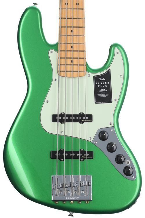 Player Plus Active Jazz Bass V - Cosmic Jade with Maple