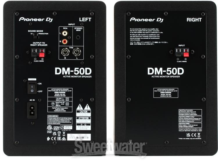 DM-50D Black 5 Compact Active Monitor Speaker (pair) - Pioneer DJ - Mile  High DJ Supply