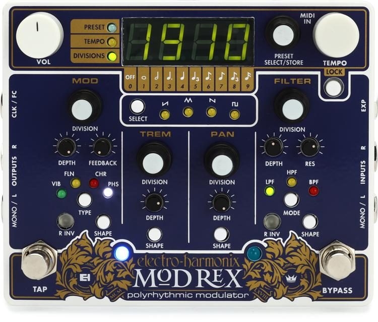 Electro-Harmonix Mod Rex Polyrhythmic Modulator Pedal | Sweetwater