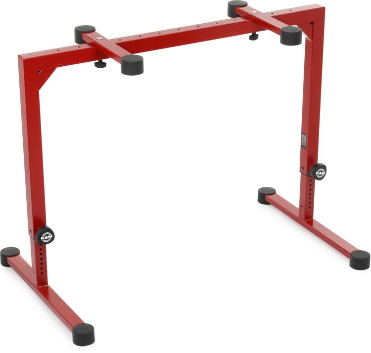 K&M 18810 Omega Table-Style Keyboard Stand - Ruby Red