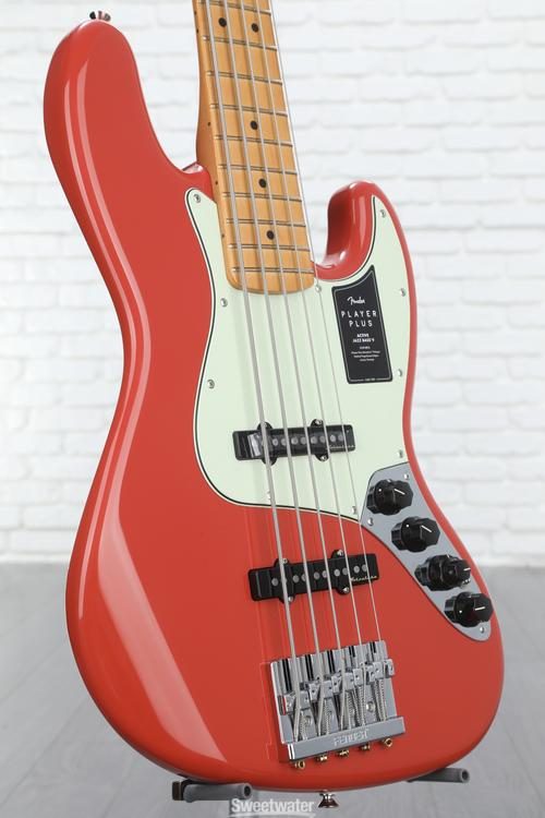 doorway bound Conform Fender Player Plus Active Jazz Bass V - Fiesta Red with Maple Fingerboard |  Sweetwater