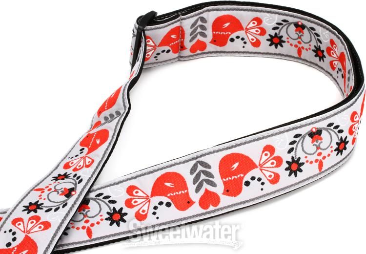 Ernie Ball Jacquard Guitar Strap - Red Bird Winter