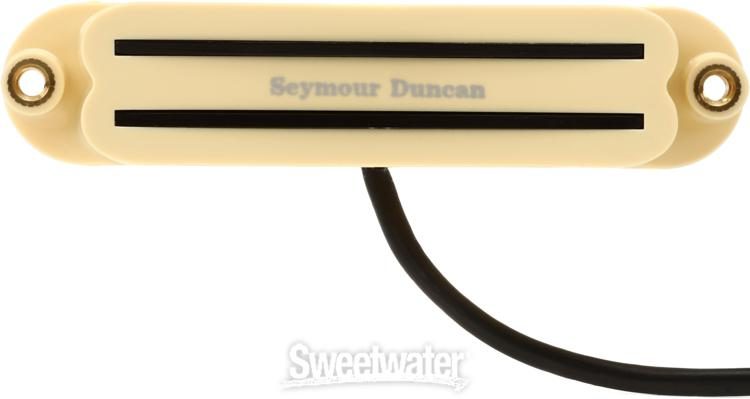 Seymour Duncan SHR-1n Hot Rails Neck Strat Single Coil Sized Humbucker  Pickup - Cream
