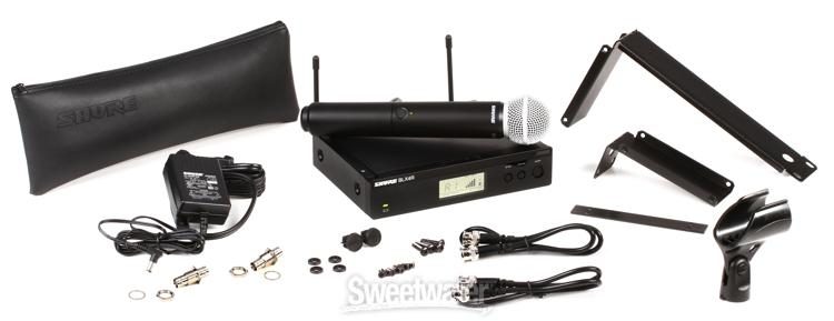 Shure BLX24/SM58 Wireless Handheld Microphone System with SM58 Capsule  (H11: 572 to 596 MHz)