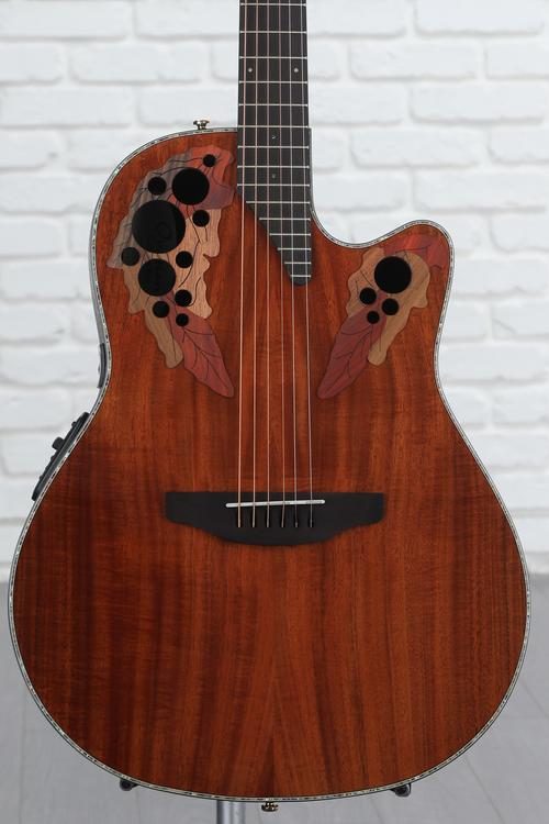 Ovation Celebrity Elite Plus CE44P-FKOA Mid-Depth Acoustic-Electric Guitar  - Natural Koa