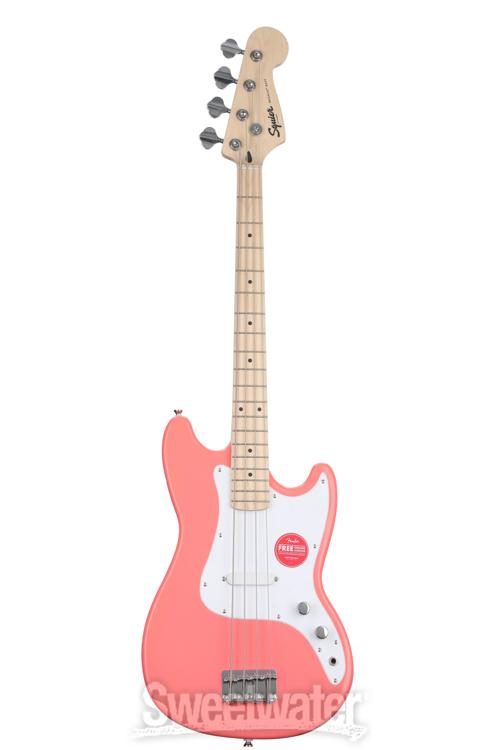 Squier Sonic Bronco Bass - Tahitian Coral | Sweetwater