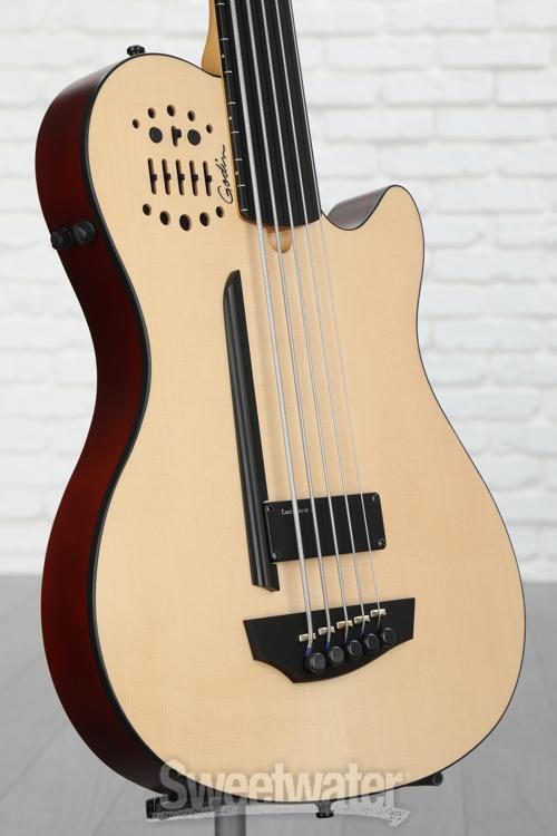 Godin A5 Ultra Fretless Bass Guitar - Natural Reviews | Sweetwater