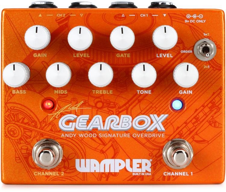 Wampler Gearbox Andy Wood Signature Overdrive Pedal with 3 Patch Cables  Bundle