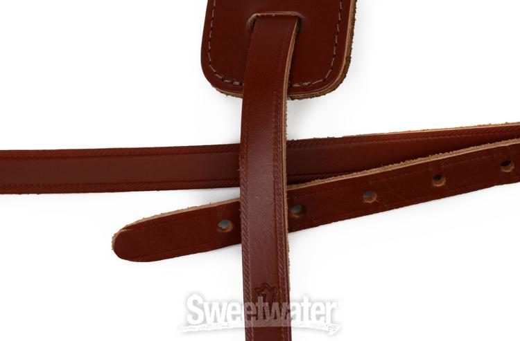 Levy's M12 Leather Guitar Strap, Brown - 734990213101