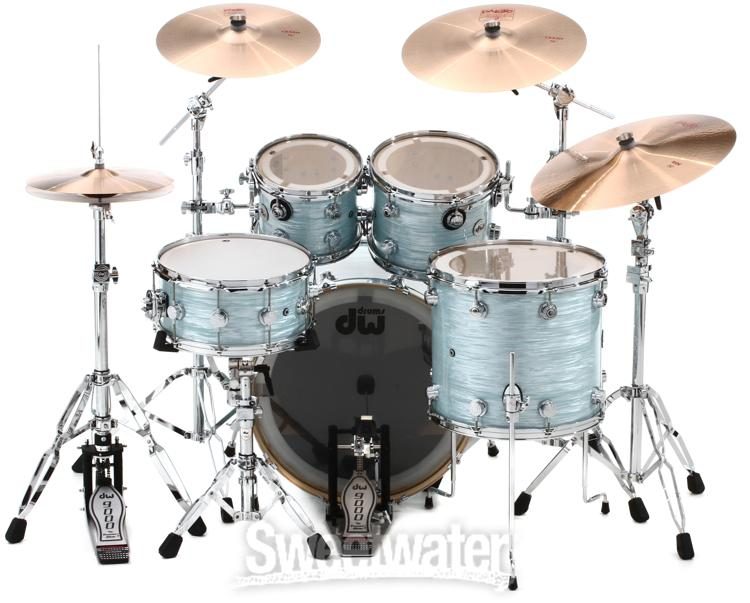 DW 4pc Collectors Series Stainless Steel Drum Set