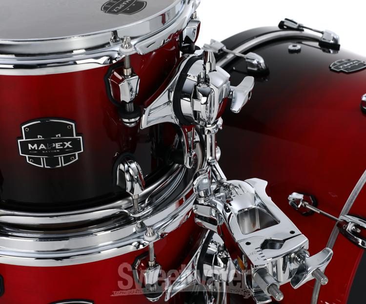 Mapex Saturn 4-piece Fusion Shell Pack - Scarlet Fade | Sweetwater