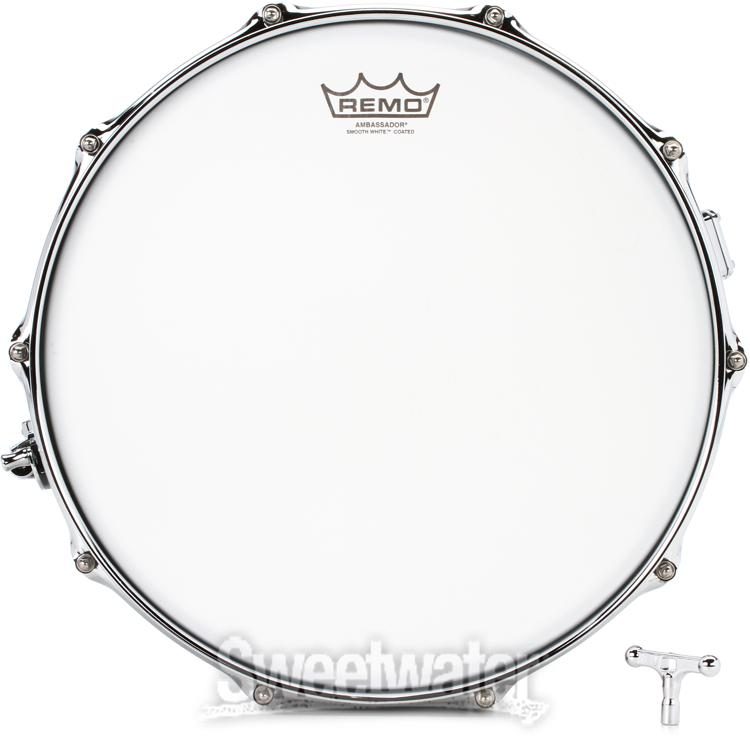 Pearl 14x5” Duoluxe Pearl Inlaid Chrome Over Brass Snare Drum – DrumPickers